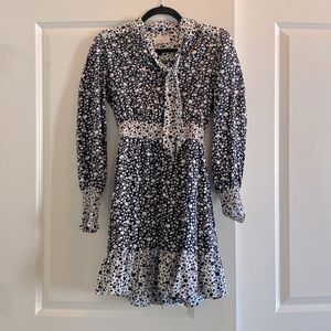 Malloday black and white floral dress